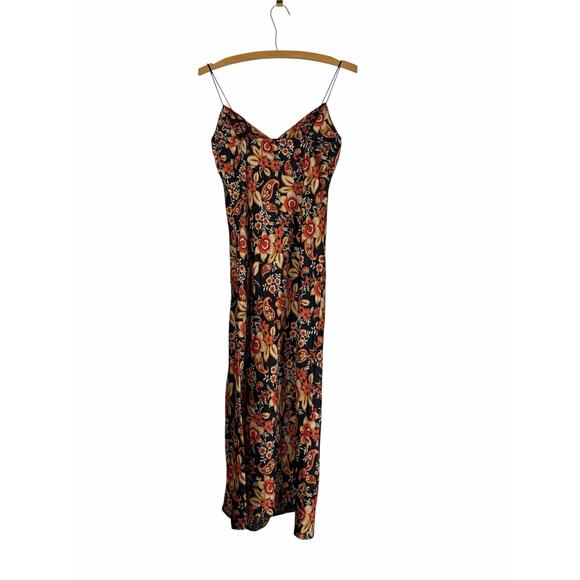 THATSSOFETCH Dresses & Skirts - That’s So Fetch Dark Floral Paisley Slip Maxi Dress 10 Scarf Print Whimsigoth